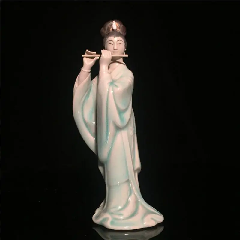 

7,9-дюймовая китайская керамическая фарфоровая классическая статуя красивой женщины из сплава