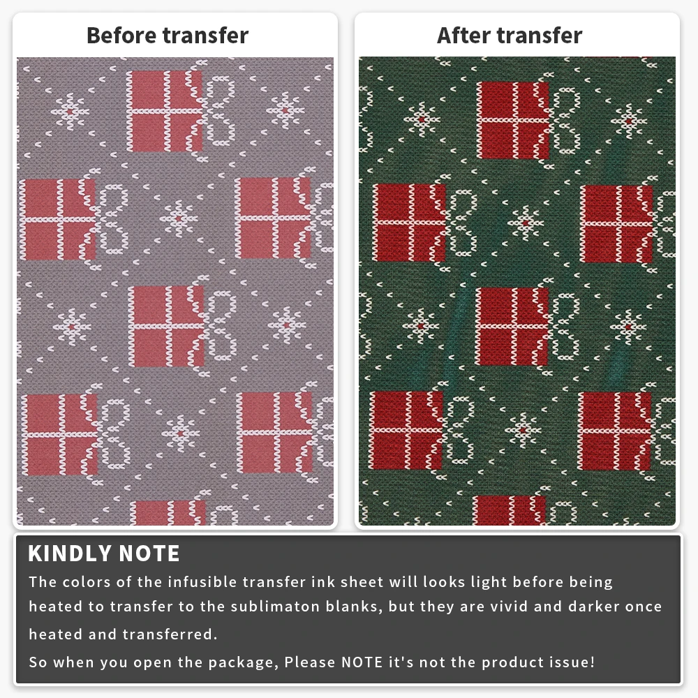 WOWOCUT Christmas Infusible Transfer Ink Sheet 12