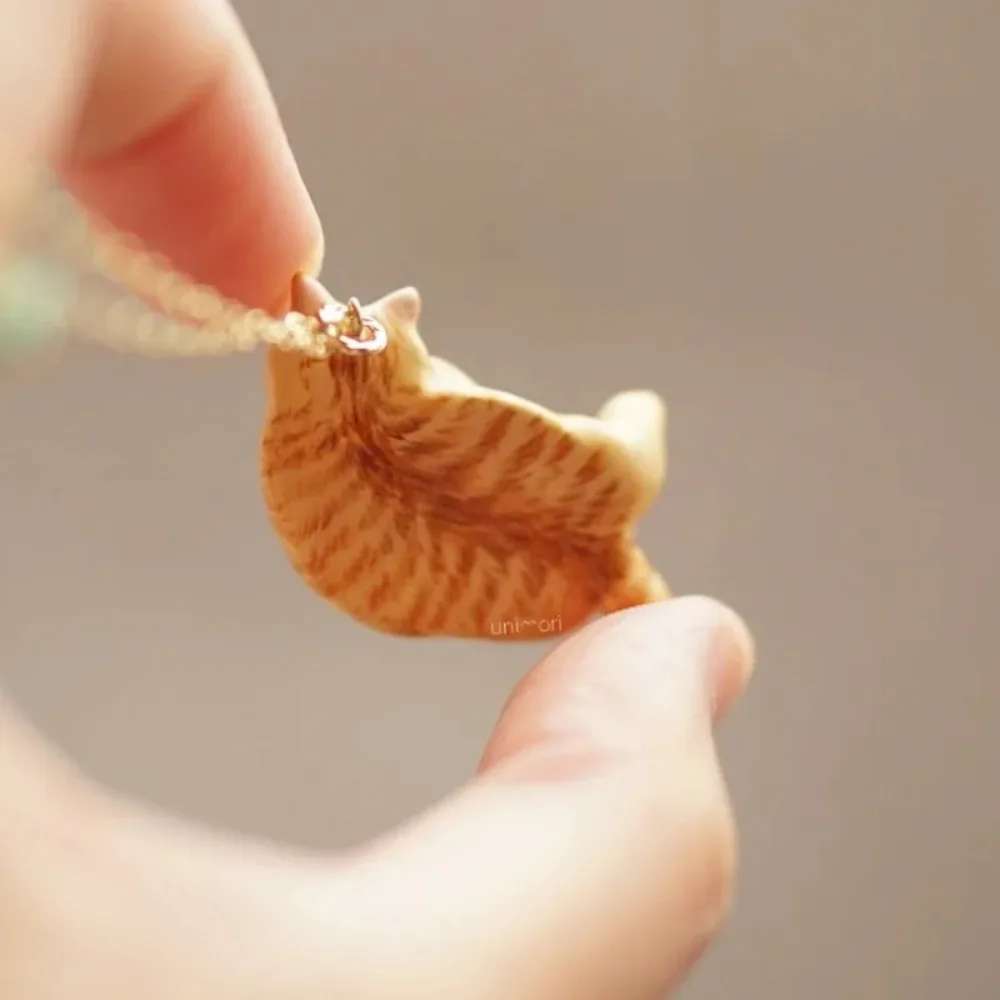 Cute Copper Cat Pendant Cat Color Preserved Animal Stainless Steel Stainless Steel Jewelry