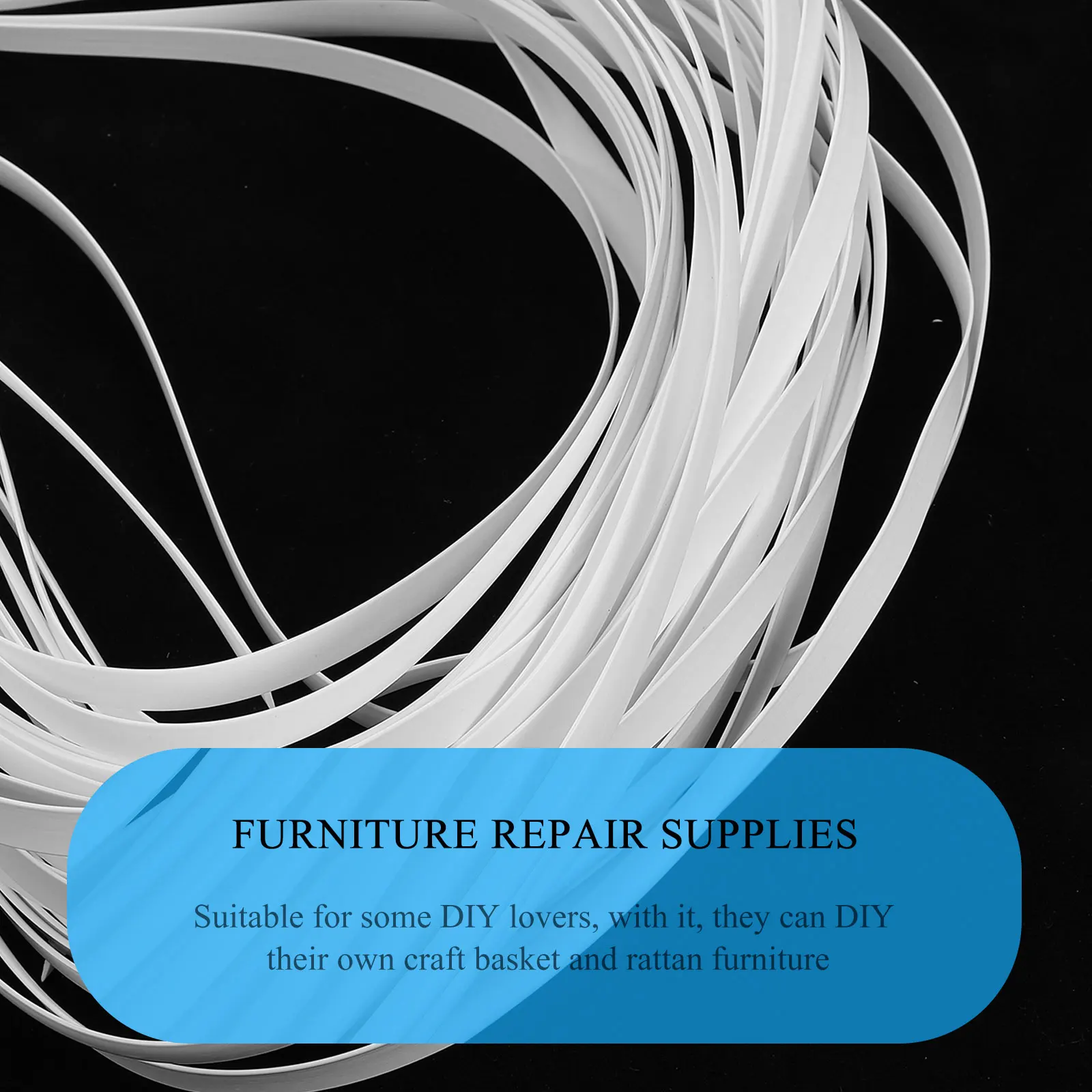 

1 Roll Of White Plastic Rattan Repair Material For Woven Furniture Chair Supplies Craft DIY