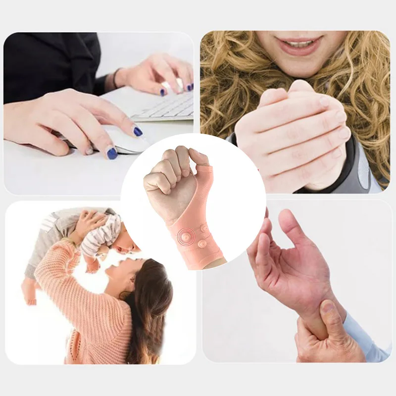 

1/3Pcs Magnetic Therapy Wrist Hand Thumb Support Gloves Silicone Gel Arthritis Pressure Corrector Massage Pain Relief Glove