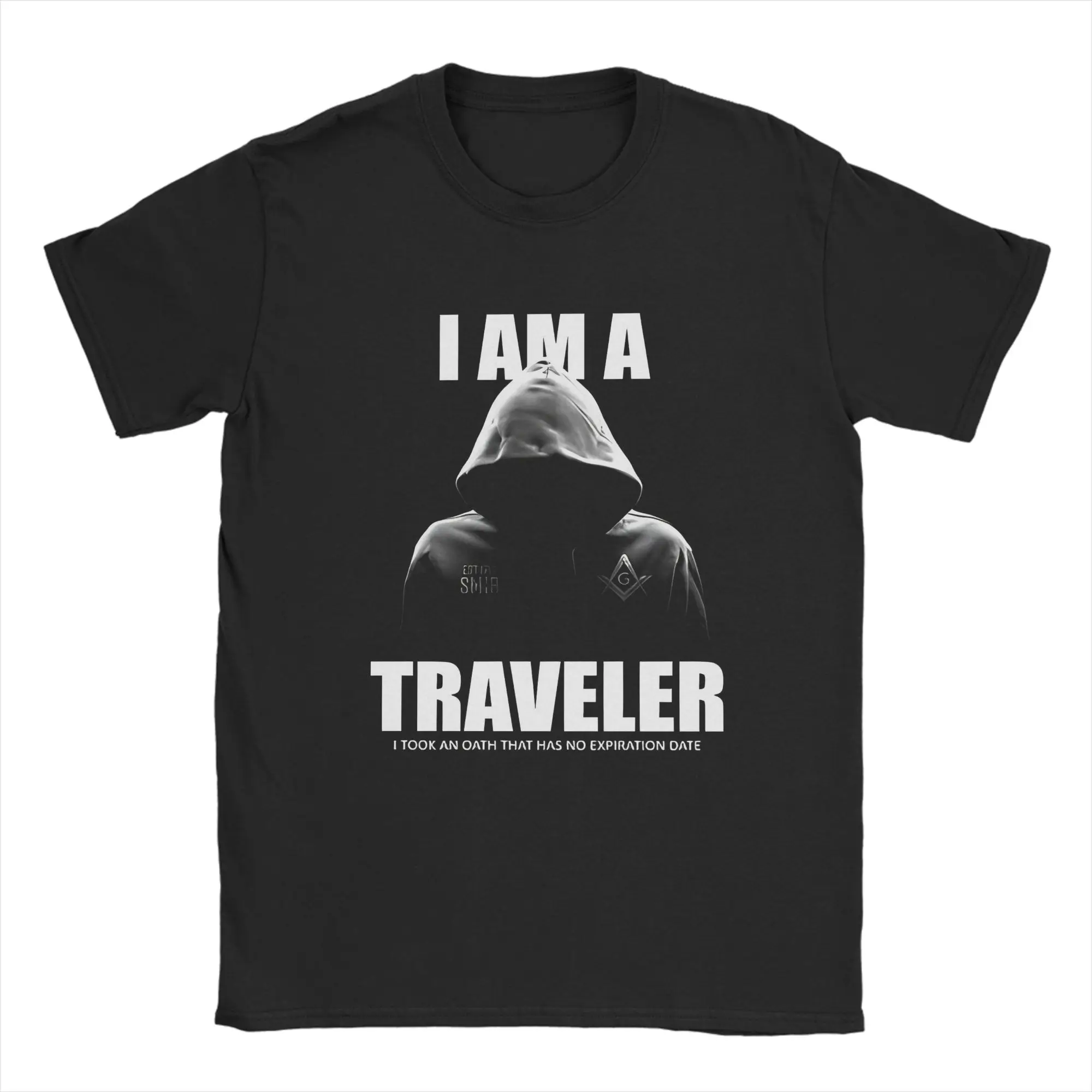 Freemason I Am A Traveler Square & Compass Masonic T-Shirt Men Women  100% Cotton Tee Shirt Round Collar T Shirts Gift Idea Tops