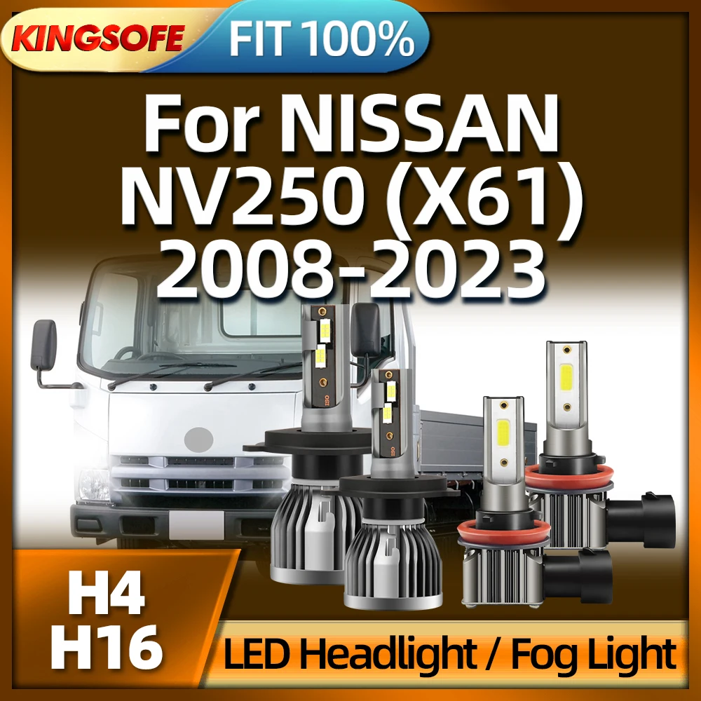 

KINGSOFE H4 Led Bulbs H16 Fog Light Lamp Lamp 6000K 26000LM For NISSAN NV250 2008 2009 2010 2011 2012 2013 20174 2015 2016-2023