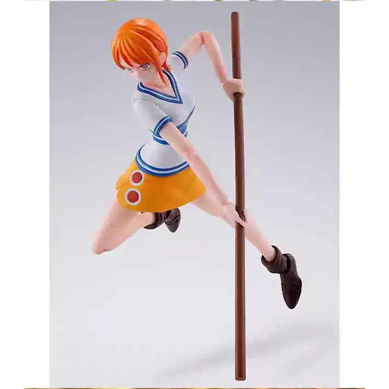 Hochwertige Bandai Original SHF Anime Figur One Piece Nami Romantic Dawn Anime Actionfiguren Spielzeug für Jungen/Mädchen/Kinder