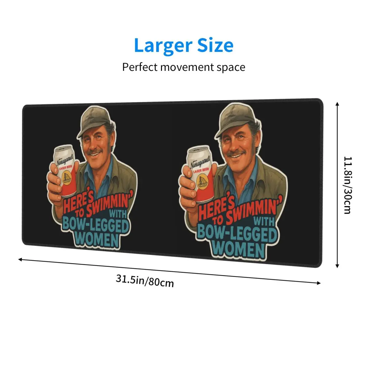 Large Mouse Pad Heres To Swimmin Quint Jaws Movie Quote Gamer PC Laptop Mats Keyboard Carpet Computer Gaming Desk Mat