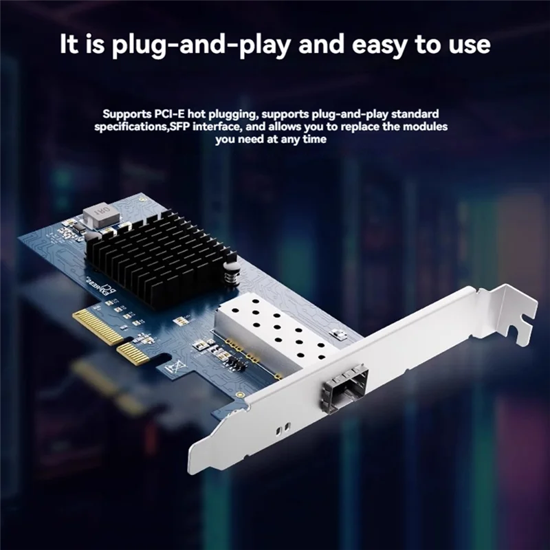 

【B89E】SFP+ 10 ГБ серверная сетевая карта X520-Da оптоволоконный Ethernet-адаптер 82599 чип для настольного использования