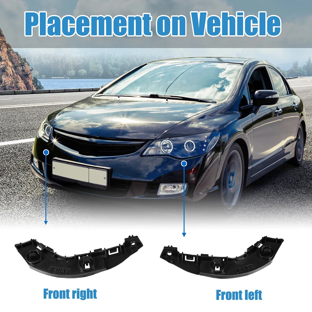 

Пара кронштейнов переднего бампера для Honda Civic 2006-2011, 4-дверный седан, пластиковые OEM-запчасти, замена 71198SNAA01 71193SNAA01