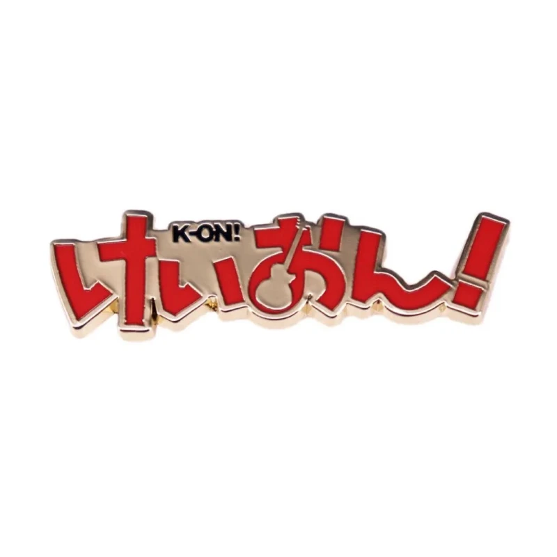 애니메이션 K-ON! 코스프레 브로치 남여 성인 합금 에나멜 로고 배지 옷깃 핀 가방 의상 액세서리 장식품 쥬얼리 소품 선물