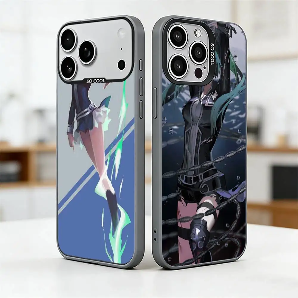 

Black Rock Shooter Lenalee Lee Phone Case For iPhone 17,16,15,14,13,12,11 Plus,Pro Max,XS,Colorful Silver Black Cover