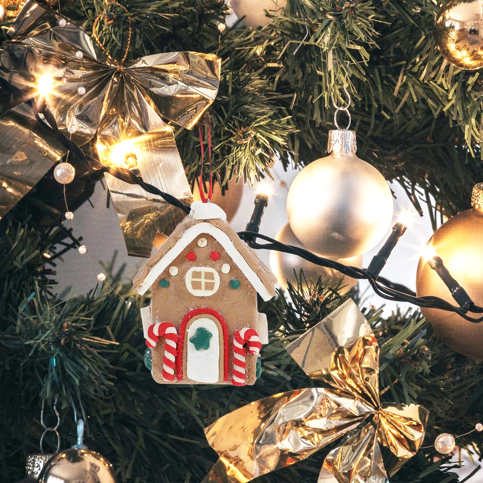 

Christmas Tree Pendant Decor Decorations Hanging Decors Clay Small House Ornament