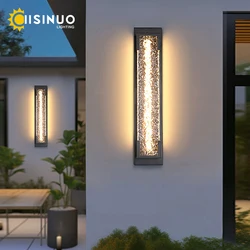 Dimmable LED Porch Wall Sconce Outdoor Stainless Steel Anti Rust Garden light Black 85v 265v for Villa Garage Courtyard Decorati