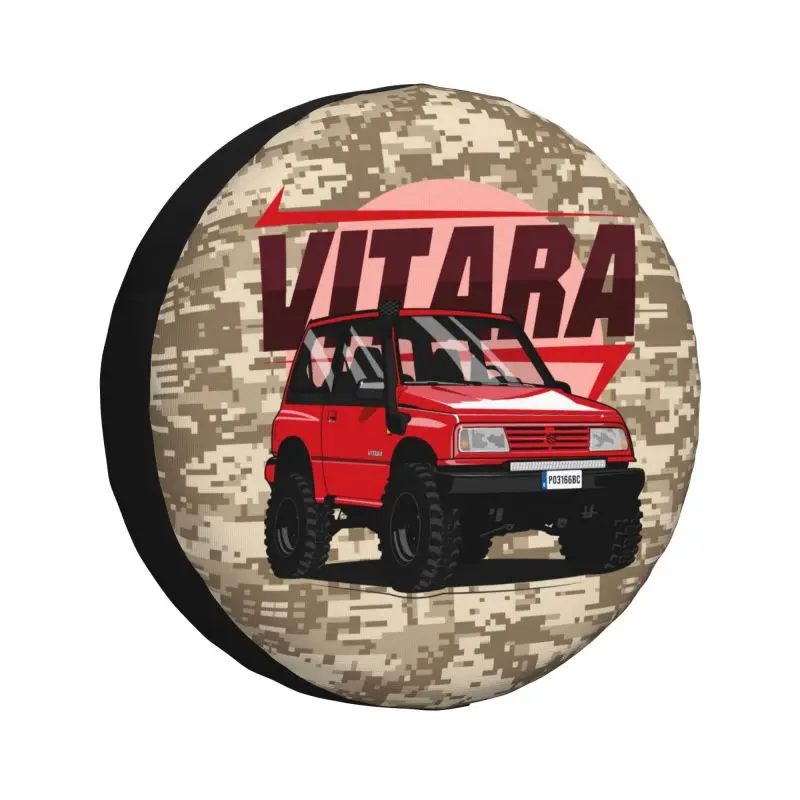 Housse de pneu de secours personnalisée Vitara tout-terrain, pour Jeep Grand Cherokee 4WD 4x4 SUV, protecteurs de roues de voiture 14 "15" 16 "17" pouces