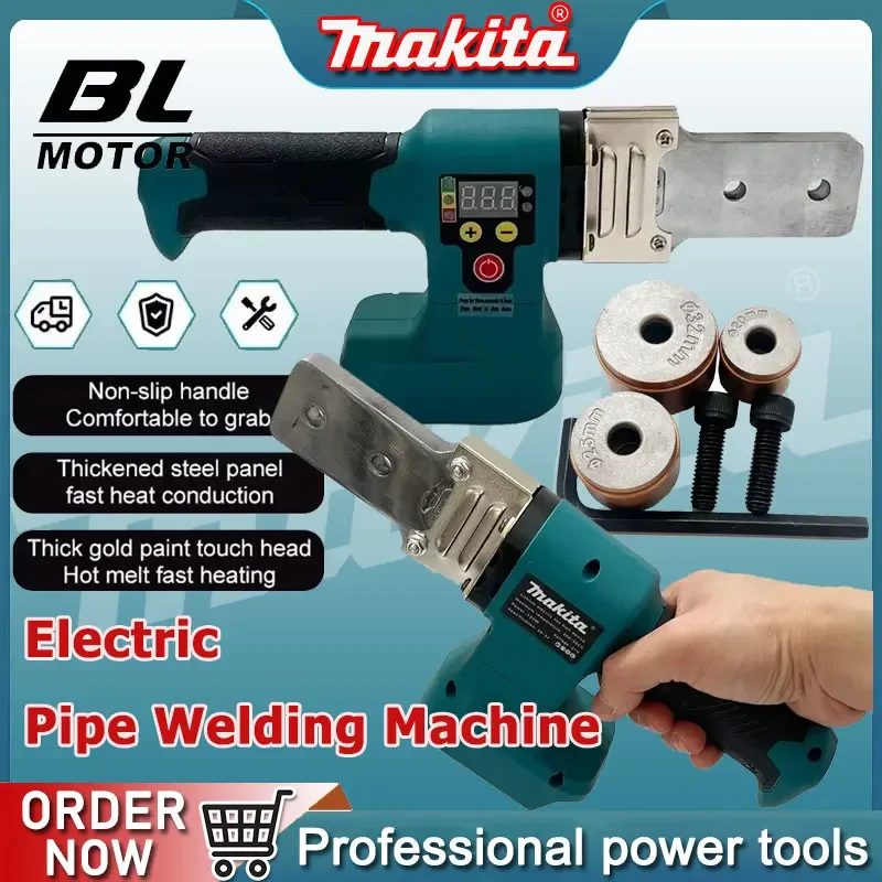 

Makita Electric Pipe Welding Machine Cordless Fuser PPR PE Soldering Iron Plastic Tube PP Heating Hot Melt For 18V Battery