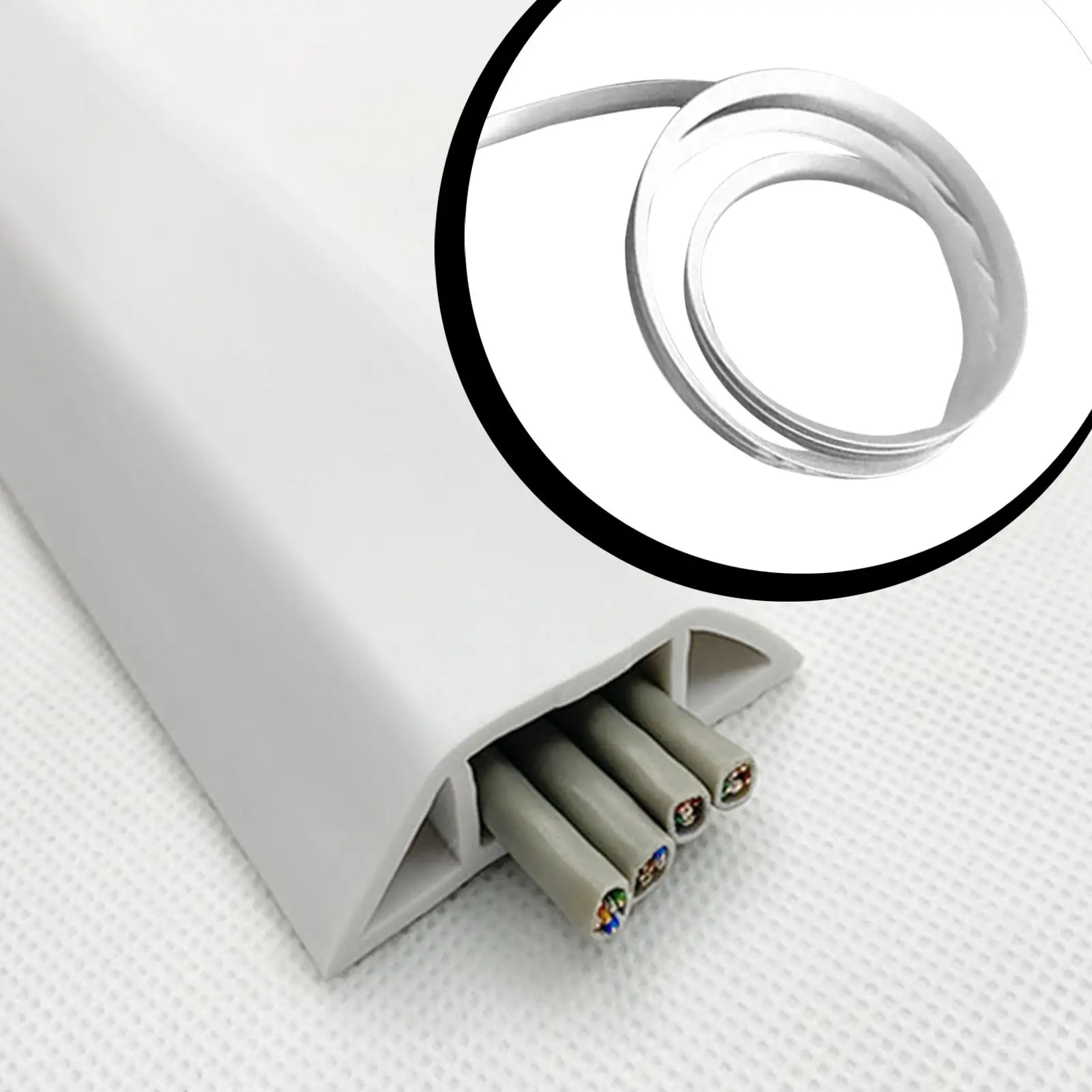 Electric Wire Cover Wire Management Duct Waterproof Floor Cable Cover For Outdoors Home Bathroom Bedroom Study Workplace Living