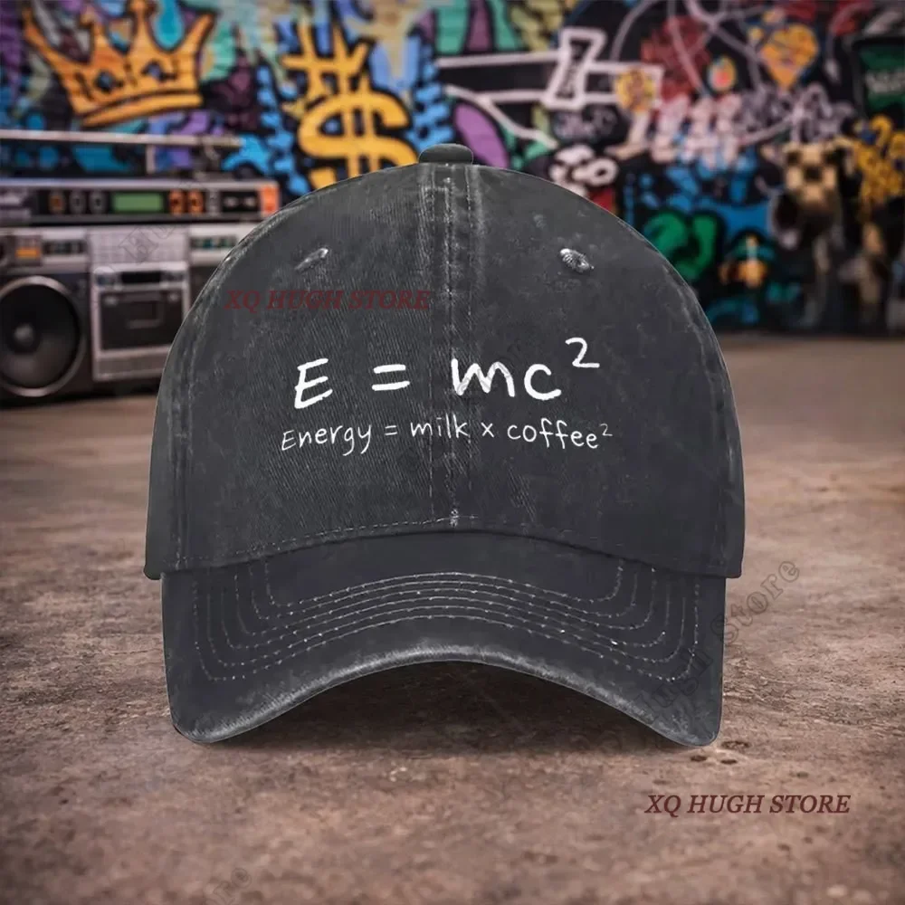 Fun Physics Formula Pattern Vintage Washed Baseball Cap Fishing Cowboy Sun Hats Hip Hop Mens Snapback Cap