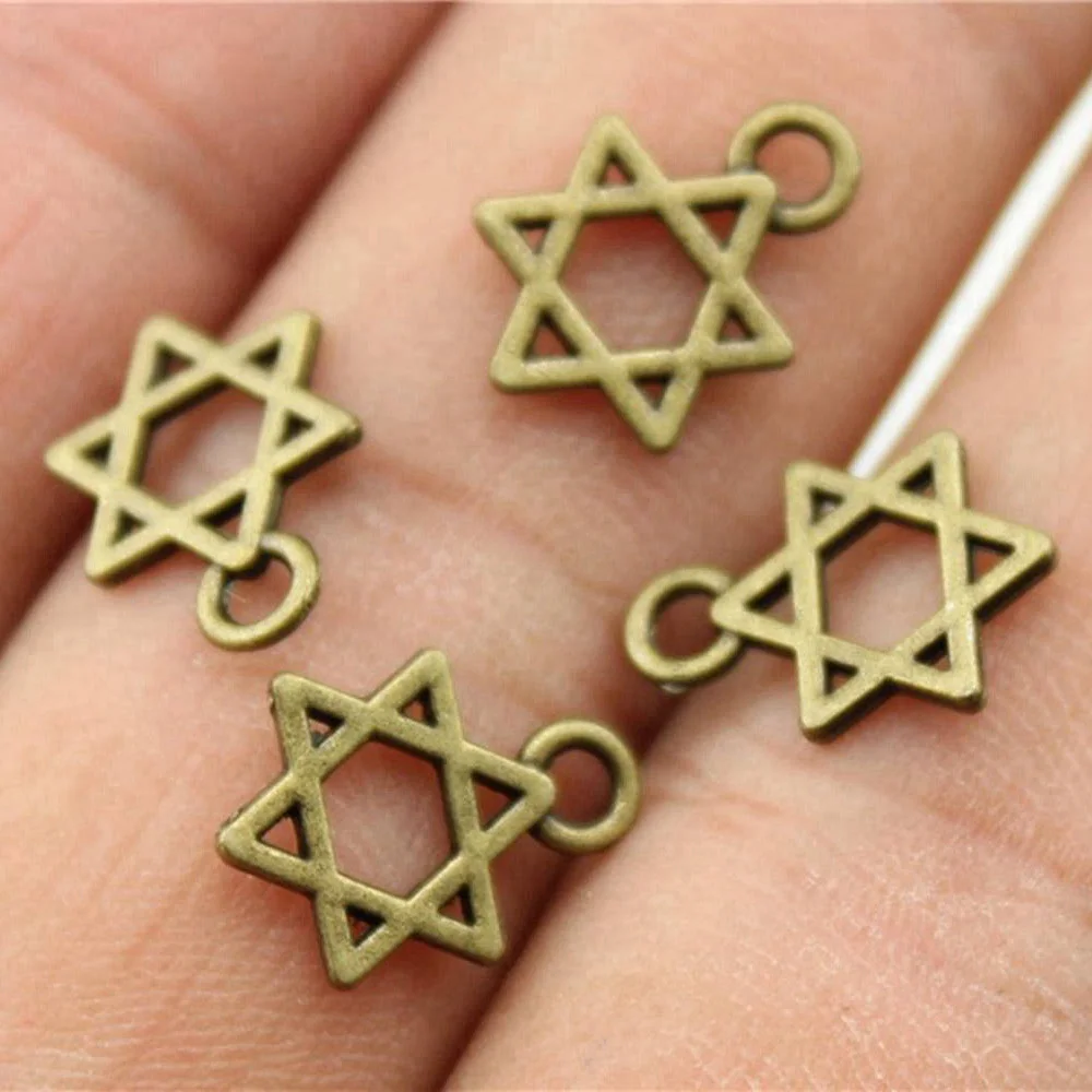 Little Hexagram Charms Ornaments Crafts Jewellery Making Supplies