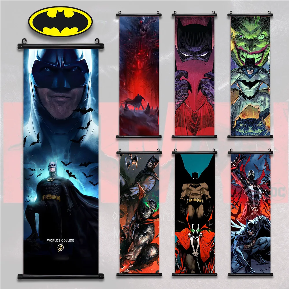 DC Batman Movie Joker Poster Wall Artwork Superman Canvas Painting Picture Print Hanging Scroll Wallpaper Home Decoration Art