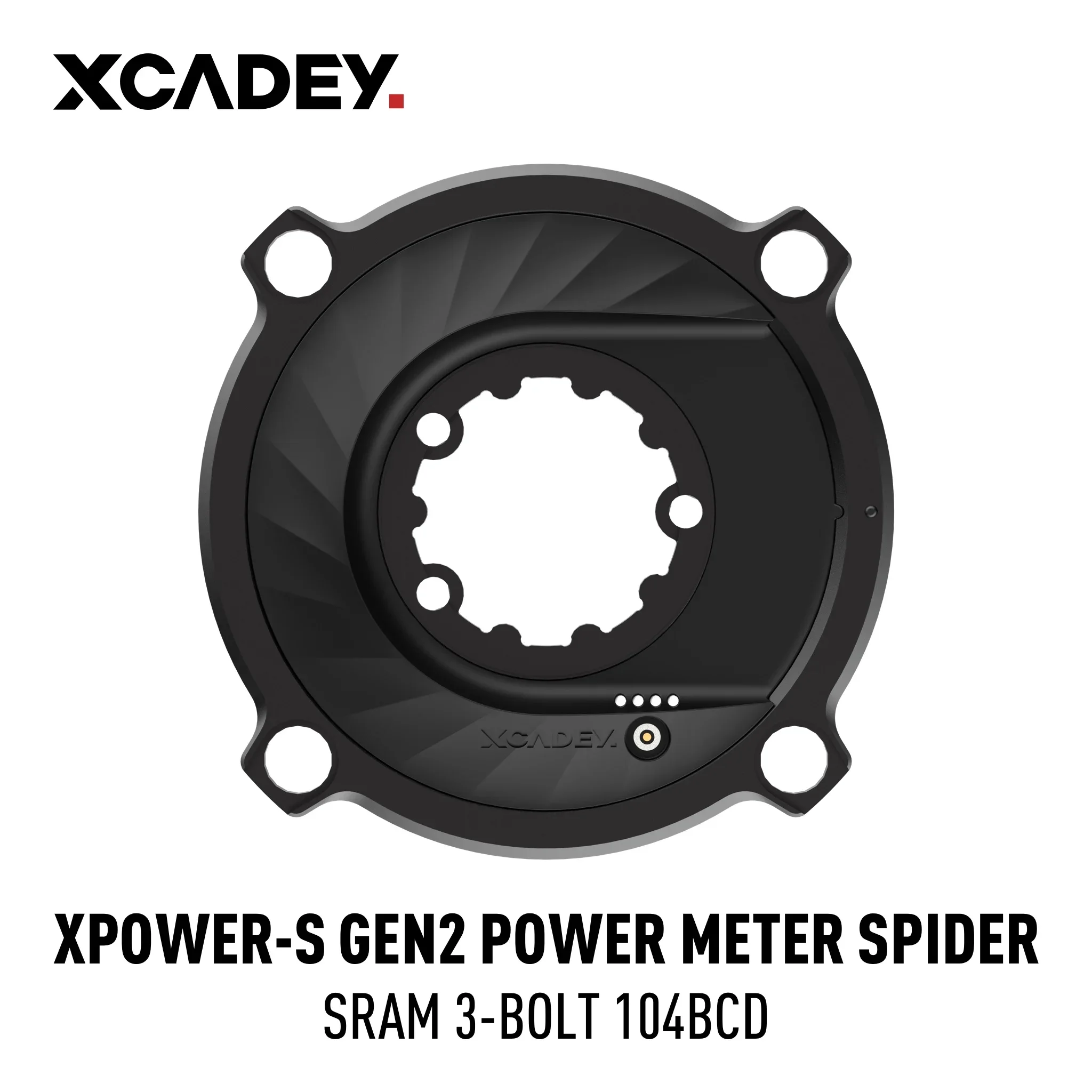 XCADEY XPOWER-S SRAM 3H 104BCD z tarczą łańcuchową Deckas MTB Spider Miernik mocy do SRAM GX NX SX XX1 X01 ANT+/ BT 4.0 104BCD Crown