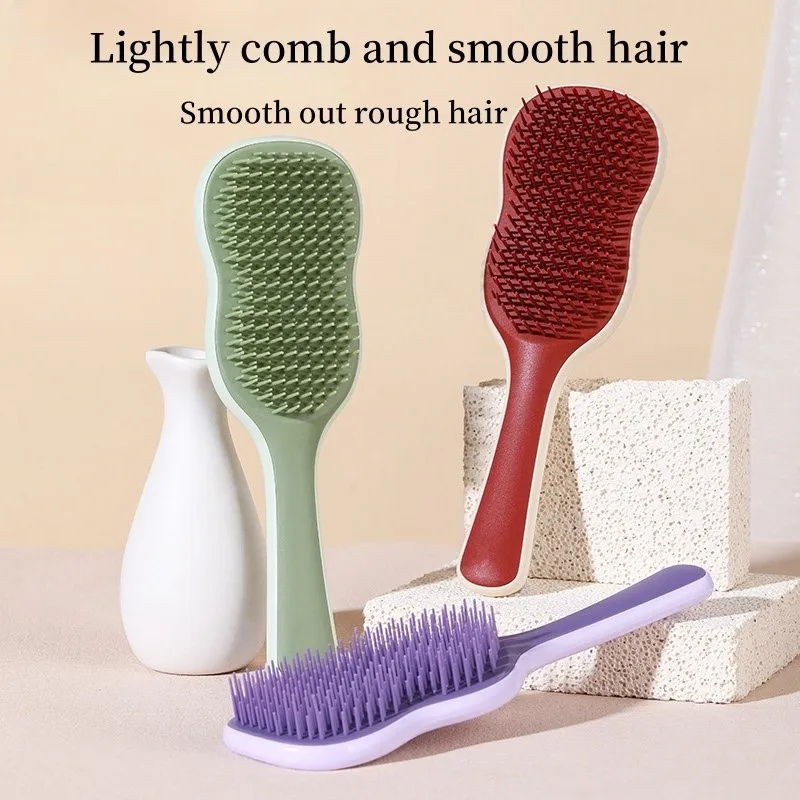 

956 Banana Leafshapedfluffy Hairstyle Comb Recommended By Barberfor Household Massagecomb Women'specialized Airbag Cushion Comb