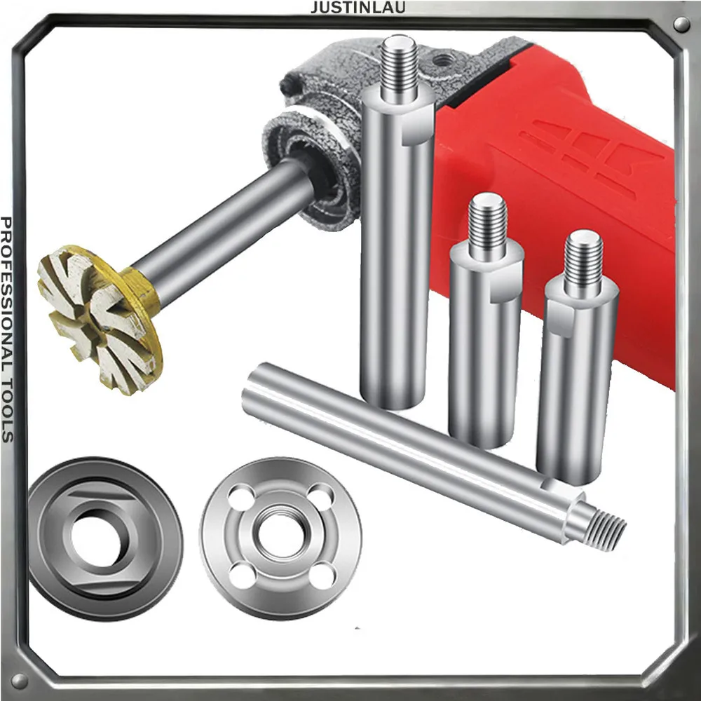 

Angle Grinder Extension Connecting Rod 65/80mm M10 Durable Connecting Rod Flange Lock Nut Stainless Steel Extender Shaft