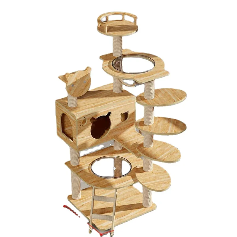

Hot selling solid wood cat climbing frame oversized cat tree 2