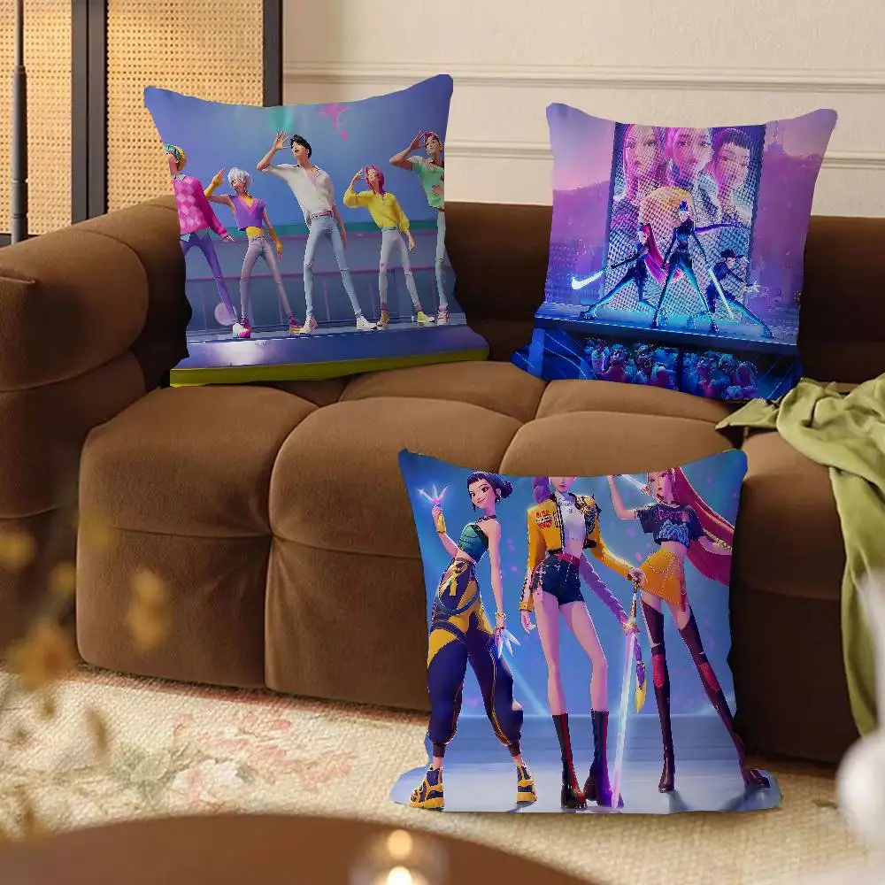 

KPop Demon Hunters Pillow Gift Home Office Decoration Pillow Bedroom Sofa Car Cushion CoverPillow Case
