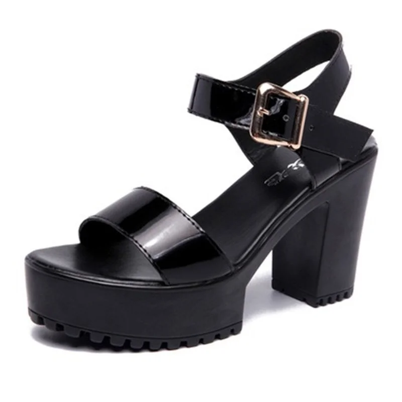 Fashion Sandals Women 2022 Summer Heels Shoes Woman Wedge Sandal Female Peep Toe High Heels Platform Black Sandals Women 32-43