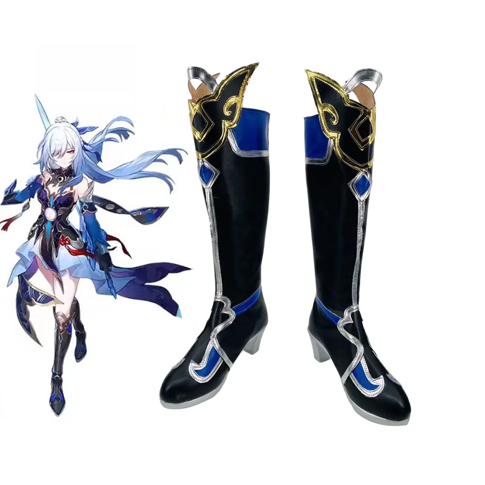 

JingLiu Jing Liu Honkai Star Rail Honkai Impact Cosplay Shoes Boots Game Anime Halloween Party Prop Women Men High Heels