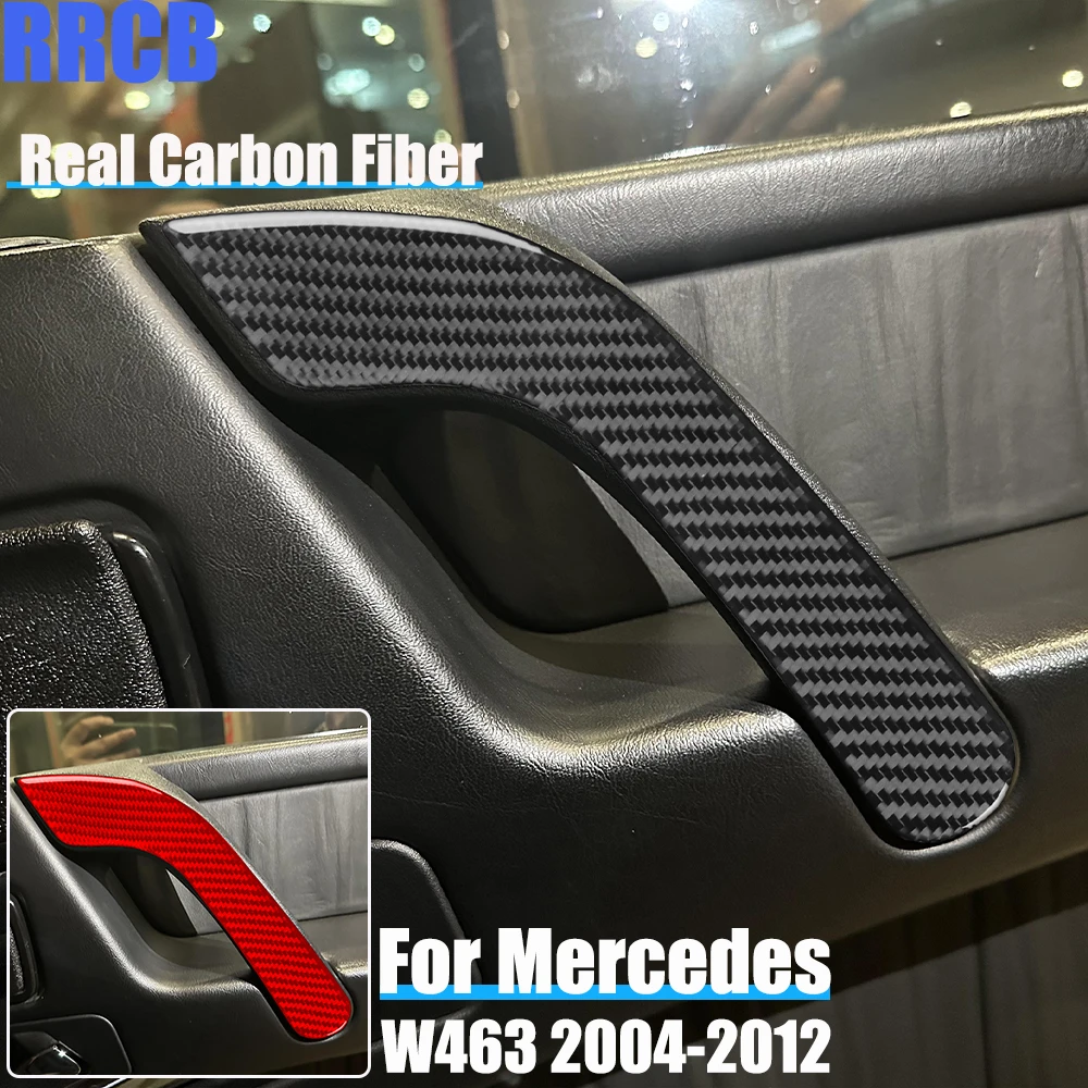 

Real Carbon Fiber Car Accessories Door Puller Soft Cover Sticker For Mercedes-Benz G Class W463 G500 G55 G63 G550 2004-2012