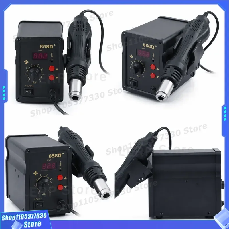 Паяльная станция с термофеном 858D, 220В/110В, для ремонта SMD/SMT, паяльный фен-воздуходувка для электроники