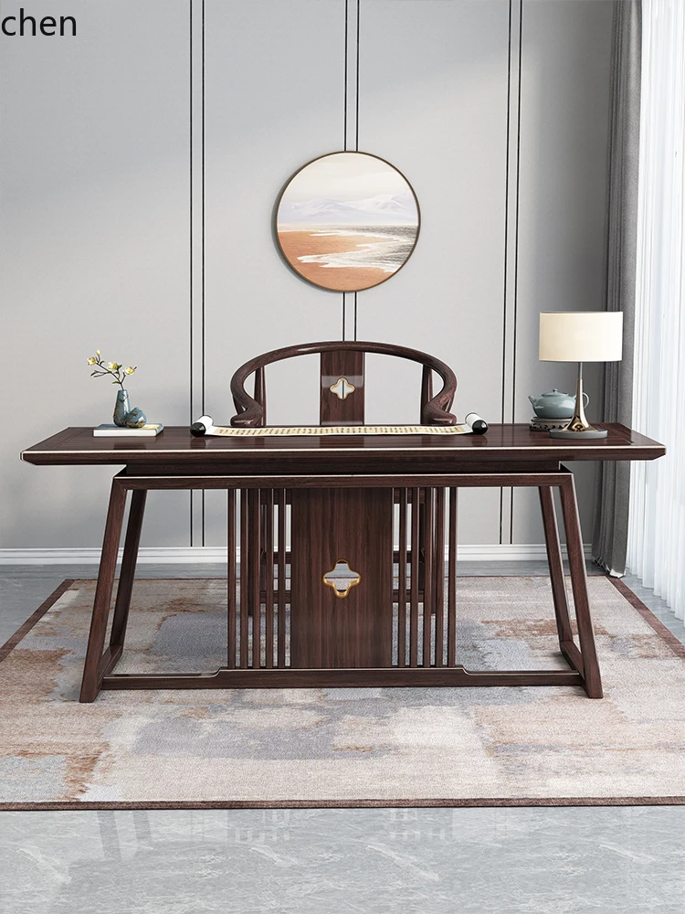 

YXY solid wood desk purple gold sandalwood writing home office computer desk study furniture calligraphy