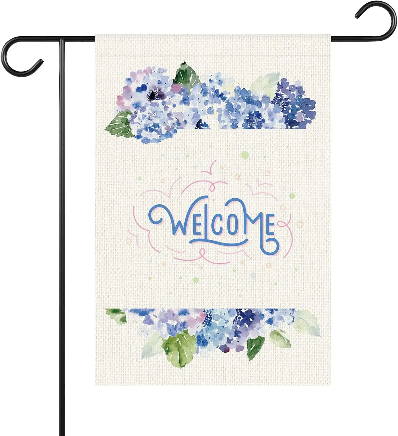 Spring Summer Bird Welcome Garden Flag Double Sided Bee Colorful Floral Small Burlap Yard House Seasonal Farmhouse Outside Outdo