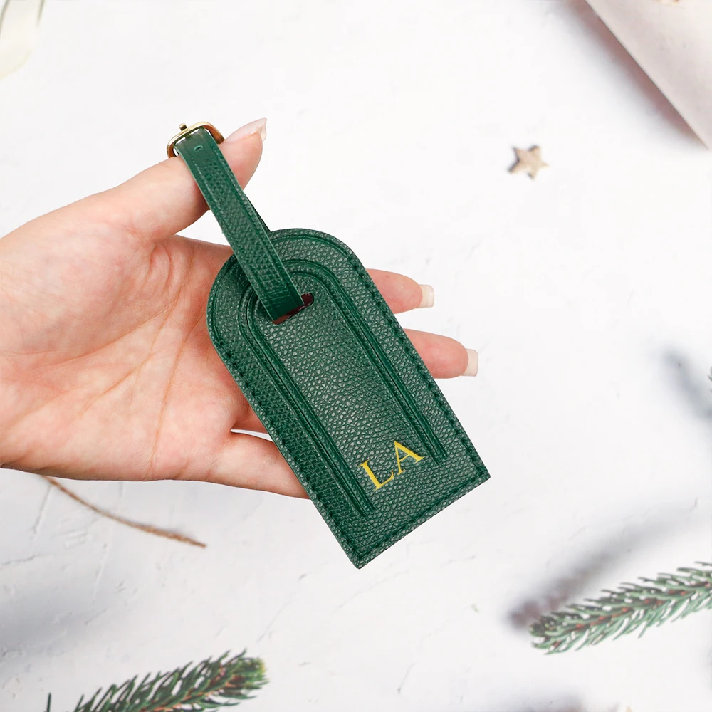 Personalisierte PU-Leder Damenhandtaschen, Gepäckanhänger, Anhänger, Anti-Verlust-Gepäckanhänger, Gepäckzubehör – Detail 6