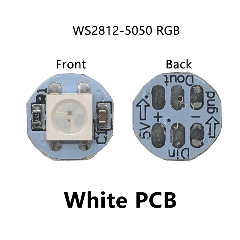 Durchmesser 10 mm Vollfarb-LED-Leuchtenplatine DC 5 V individuell adressierbar WS2812B RGB IC 5050 SMD Pixellampen Perlen 2812B WS2812 2812 – Detail 8