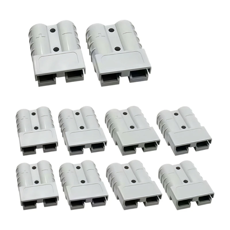 50A Two Pin Battery Coupler 10 Pack with Flame Retardant Housing and Solderless Wiring for Battery Pack Service, Storage X37A