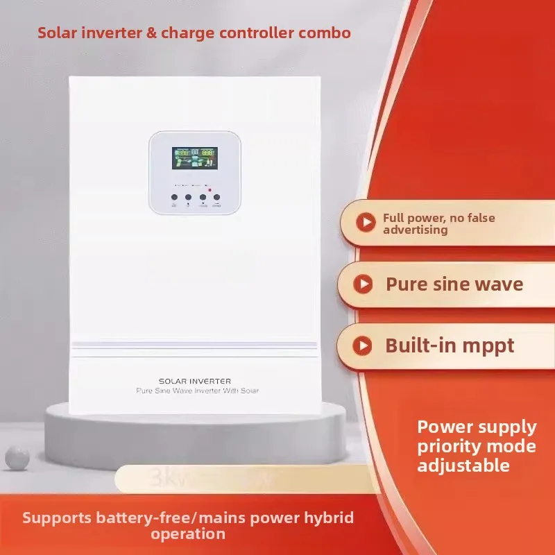 Solar Off-Grid All-in-One Inverter, 220V MPPT Charge Controller with PV Power Management