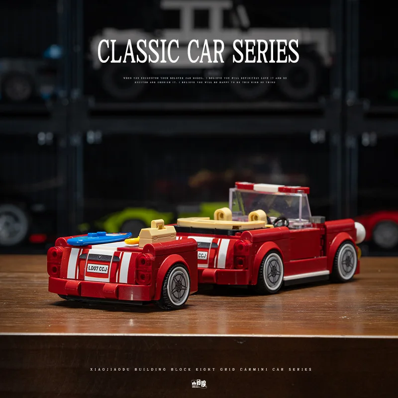 

MOC Speed Racer Sports Car Building Blocks Technical Racing Vehicle Supercar Garage Scene Assembly Bricks Toys Kids Gifts