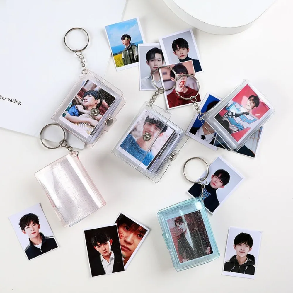 1/2inch New Transparent Photo Album Mini Portable ID Photo Storage 16/20 Slots Card Holder