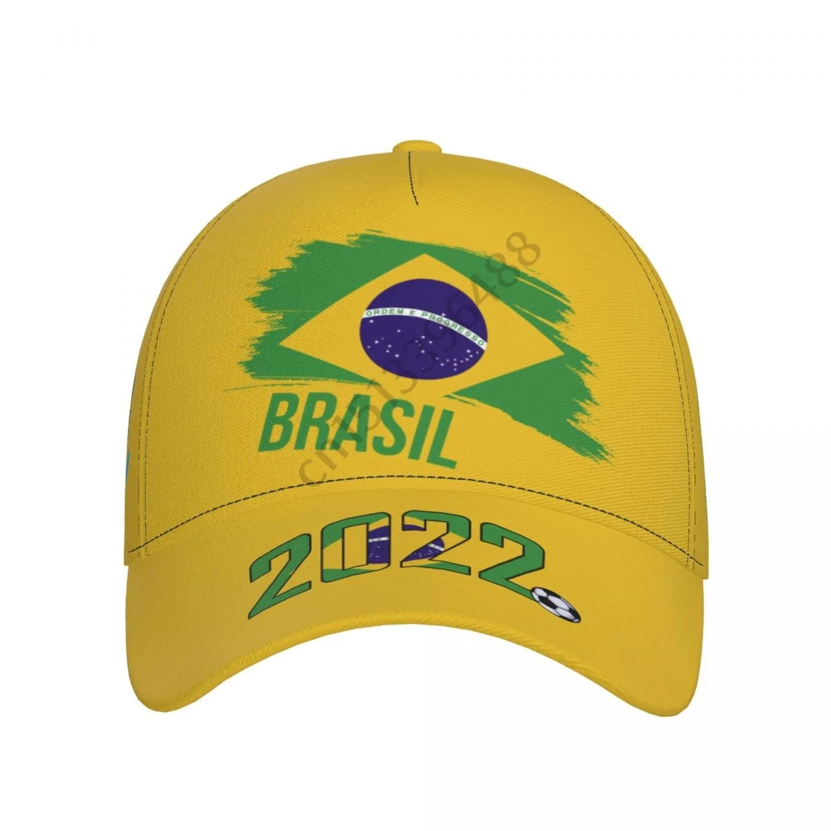 More Design 2022 Brazil Country Flag Soccer Hats Sun Baseball Cap Breathable Adjustable Men Women Outdoor Fishing Hat