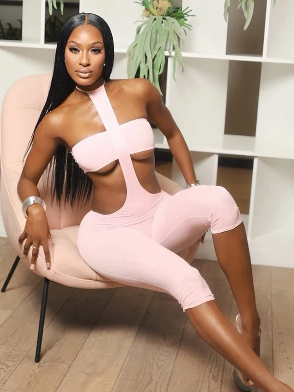 Tuta attillata sexy orts Set in due pezzi Vita medio-bassa Gamba dritta Tessuto in PVC Rilegatura decorata Pantaloni casual in puro colore