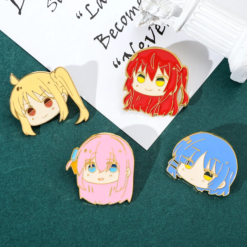 BOCCHI THE ROCK Anime Character Hard Enamel Lapel Pin Badges Cute Clothing Backpack Brooch Fashion Jewelry Accessories Gifts