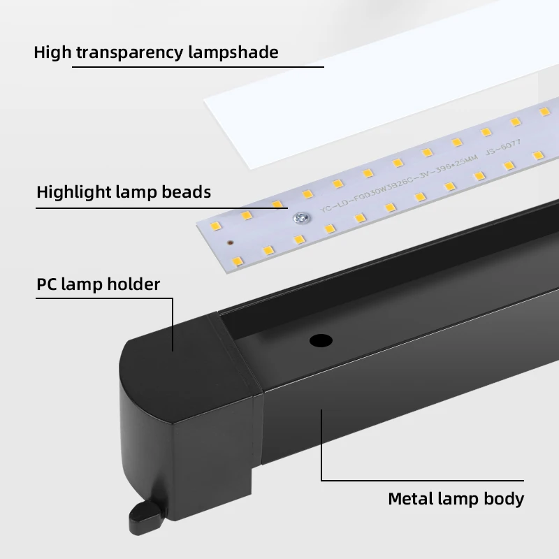 Imagem -04 - Led Track Light Conjunto Completo Teto Track Lamp Rail Lighting System 20 w 30w Cob Tracklight para Roupas Loja Casa 110v 220v