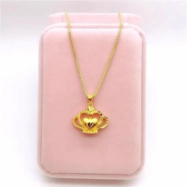 

Модное ожерелье с короной и сердцем, универсальное ювелирное украшение, подарок для девушки на день рождения, в стиле ретро, в стиле дворцовой моды, в национальном стиле