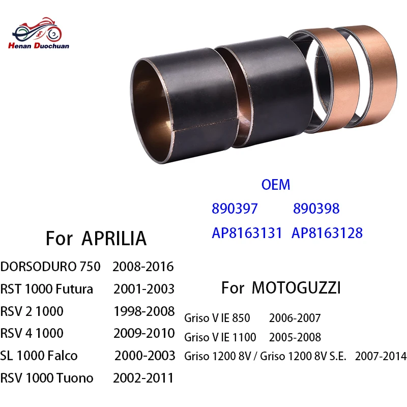 Motorcycle Front Fork Bushing Copper for APRILIA DORSODURO 750 RST RSV SL 1000  for MOTOGUZZI Griso V IE 850 1100 Griso1200