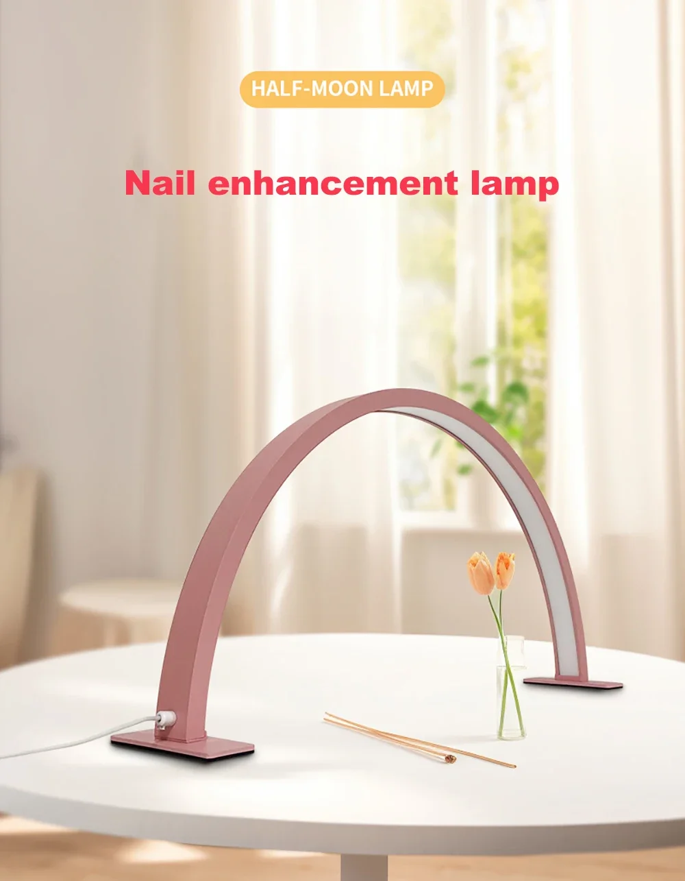 40cm /55cm Half Moon U-shaped Nail Beauty Light fixture Beauty Salon Desktop Nail Art Care Eye Care Simple LED Work Table Lamp