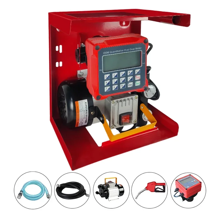 Portle  12V 220V transfer lubricating oil  pump fuel dispenser pump with nozzle