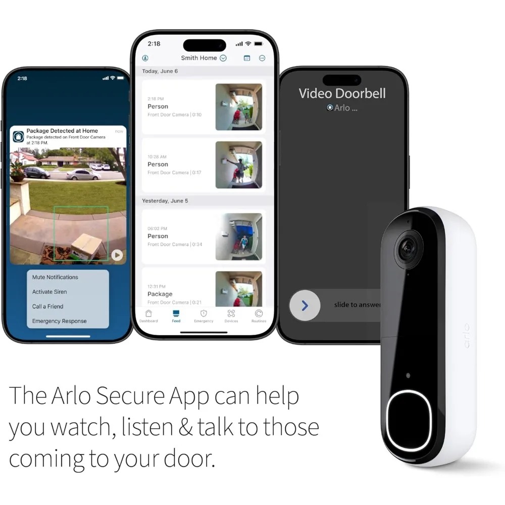 

Video Doorbell 2K | 2nd Gen | Wire-Free/Wired Option, 2-Way Audio, Night Vision, Head to Toe Video View