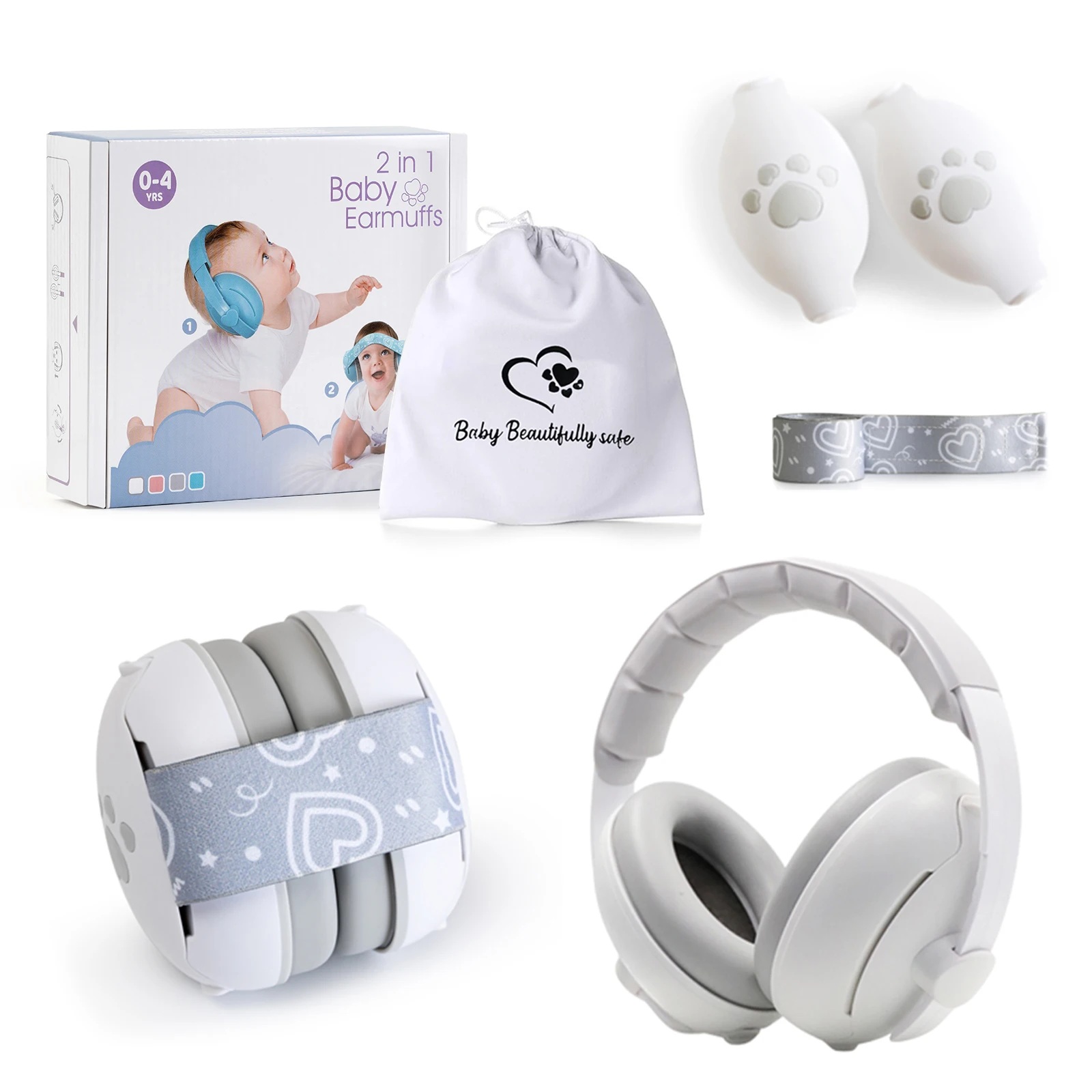 Infant earplugs Hearing protection on baby essential noise canceling headphones against baby noise prevention headset for babies