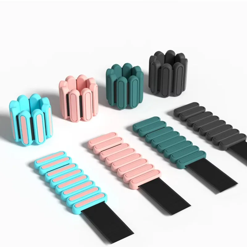 A Pair 900g Adjustable Wrist Weights Bracelet Outdoor Fitness Exercise Gear Silicone Ankle Weights Strap Yoga Weighted Wristband