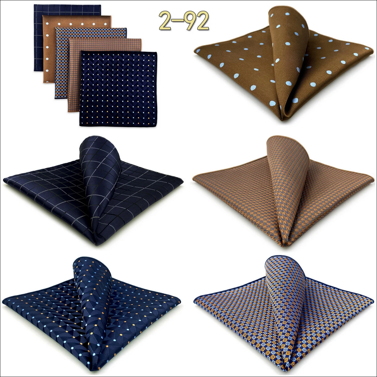 5 Pack Mens Suit Pocket Square Handkerchief Set Various Hanky Lot Classic Gentlemen Wedding Gift Accessories Large Dropshipping